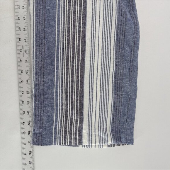 Maurices Plus Size Linen Blend Wide Leg Pull On Cropped Pants Sz 2 Coastal Boho - Picture 10 of 11